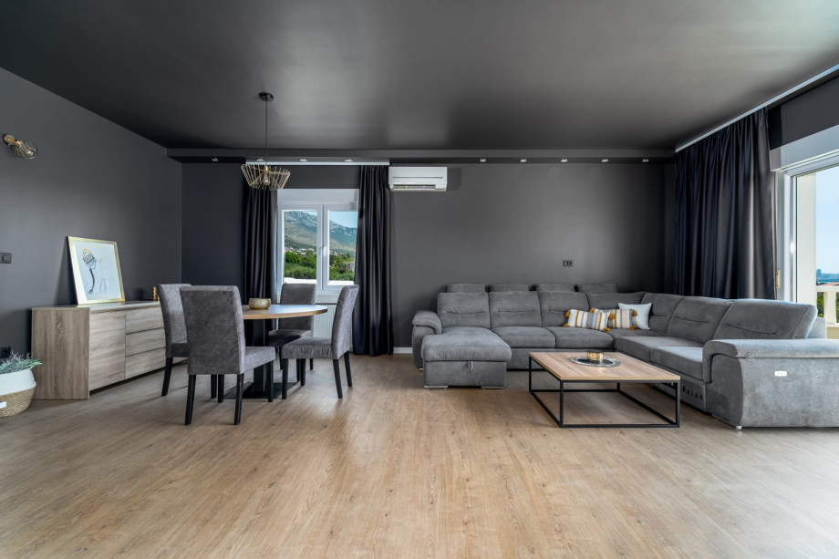 an air-conditioned second living room that can be used as a Media room