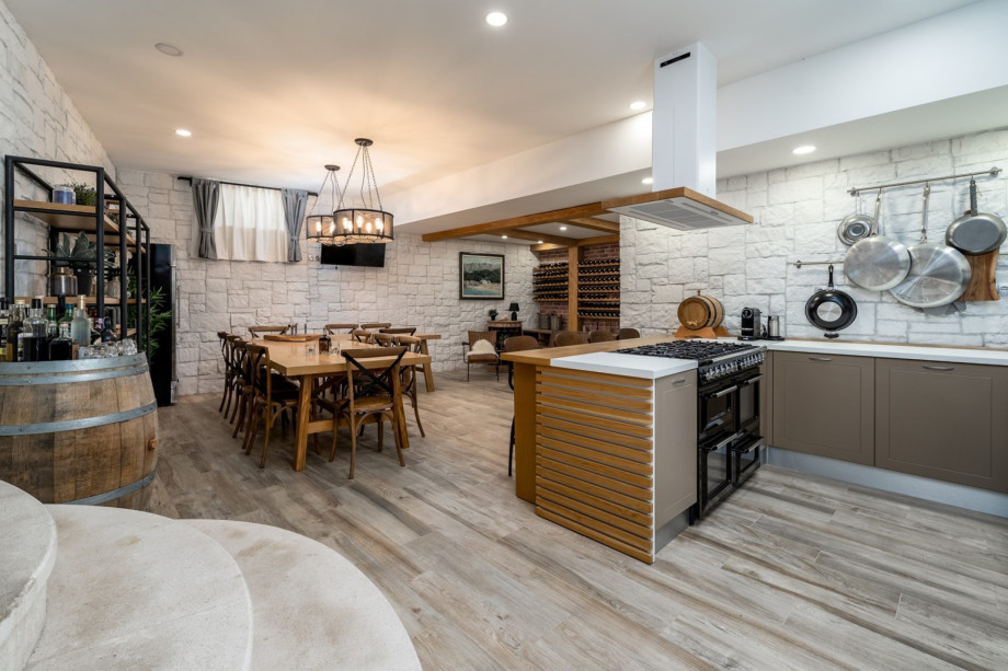 Well-designed wine cellar where you can spend time with your friends or family is something special that Villa Neven offers.