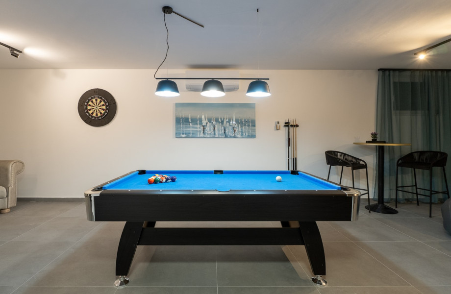 The perfect place in the villa for relaxing and having fun with children and friends in various games