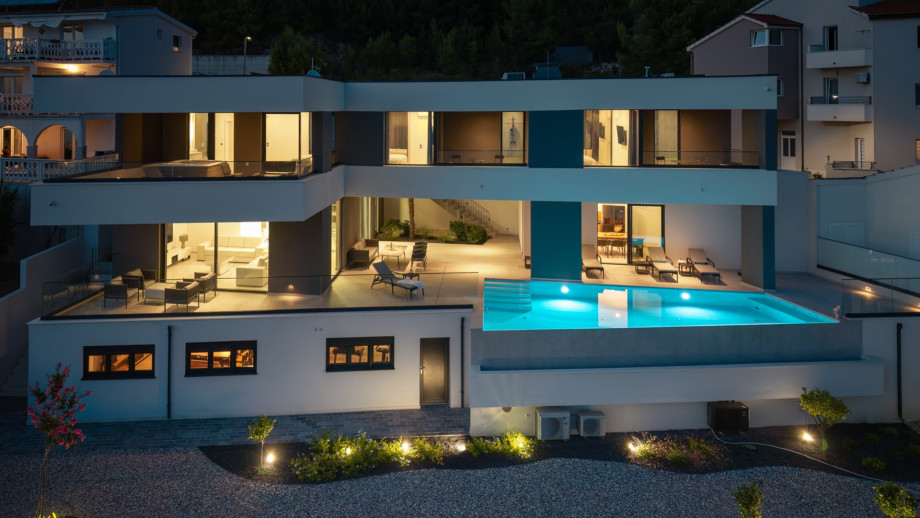 Villa Angelus spans three levels, thoughtfully organized for both relaxation and entertainment