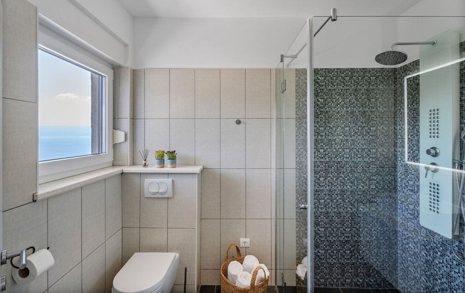 En-suite bathroom with a shower, towels are provided