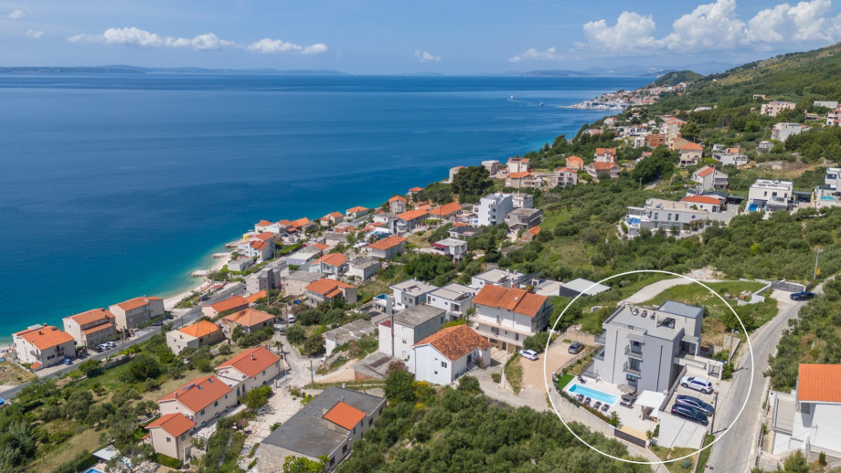 Marked position of Villa Elza in Krilo - Jesenice