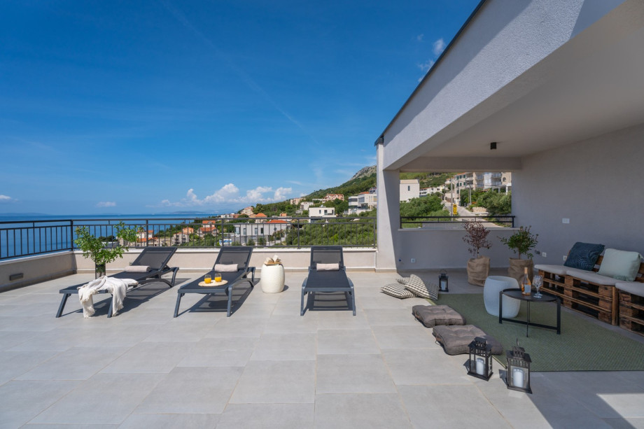 The terrace which is just a few steps above the second floor