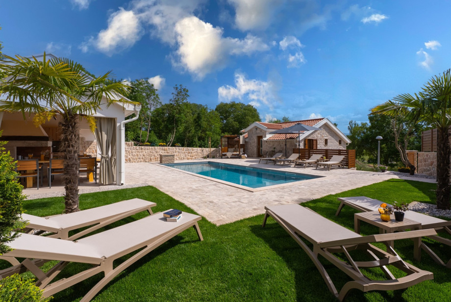 This traditional stone villa simply invites you to relax.