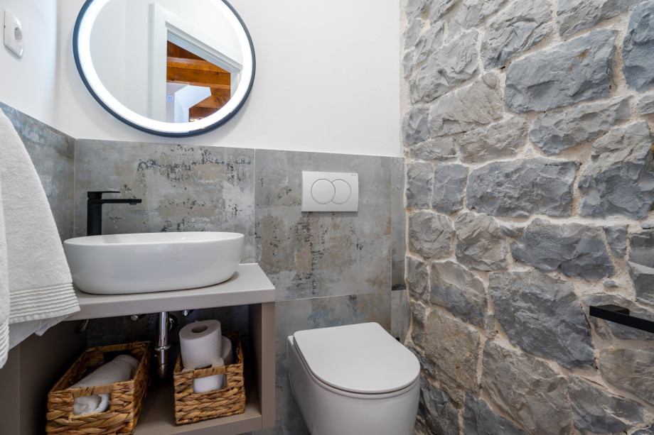 Separate toilet on the first floor.
