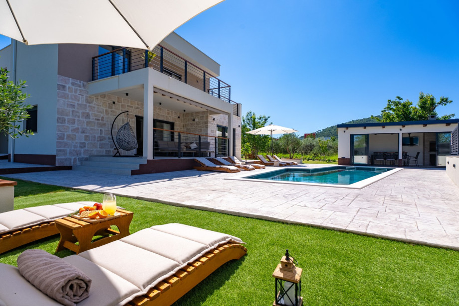 Enjoy the pool area at this stylish home away from home near the Adriatic coast.