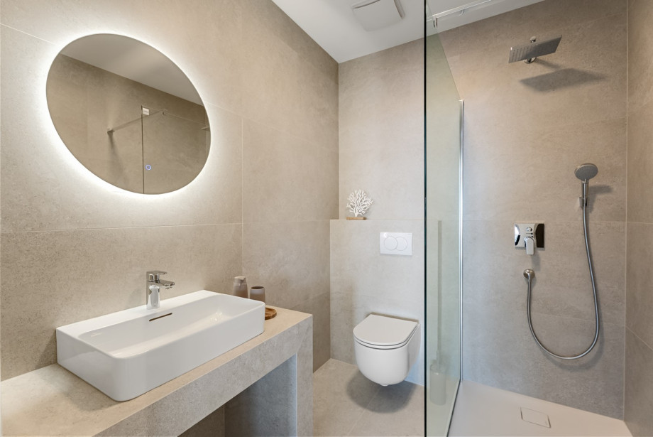 Ground floor includes a separate family bathroom equipped with a shower.