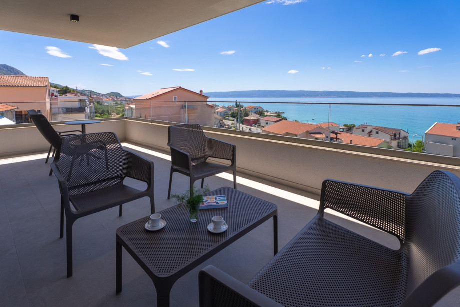 Top-floor lounge is perfect for mornings with a view of the coast.
