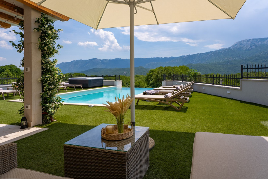 Villa Adrion Terra boasts a variety of outdoor amenities designed for relaxation and entertainment.