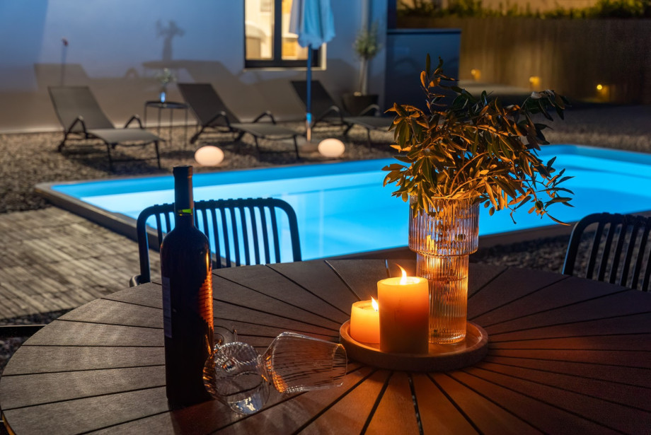 Relax and enjoy a glass of wine on hot summer evenings