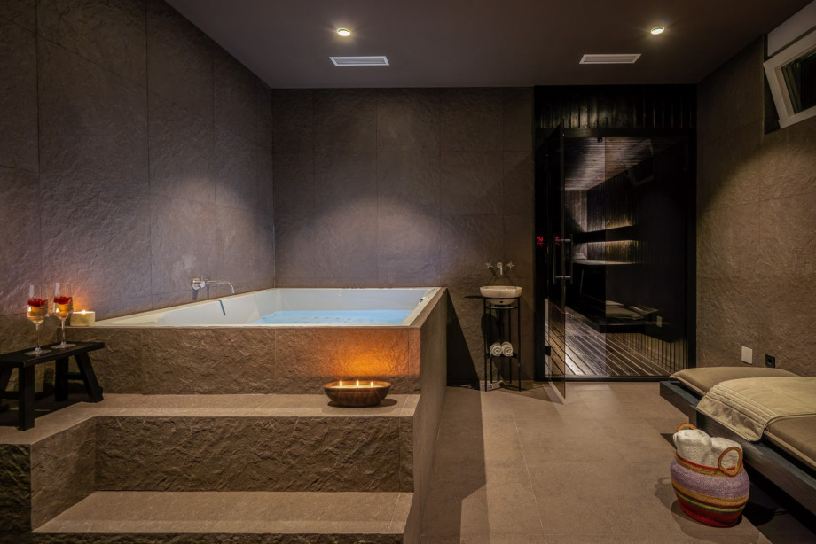 Descend to the basement to discover a private spa sanctuary