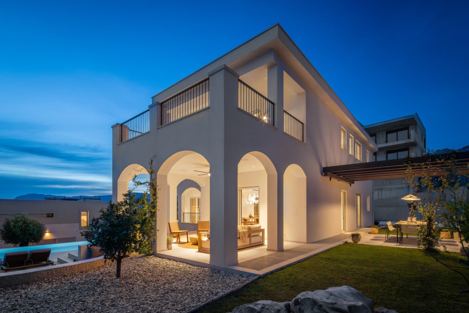 Ample parking space for six vehicles is available with three spots in the garage and three on the private plot