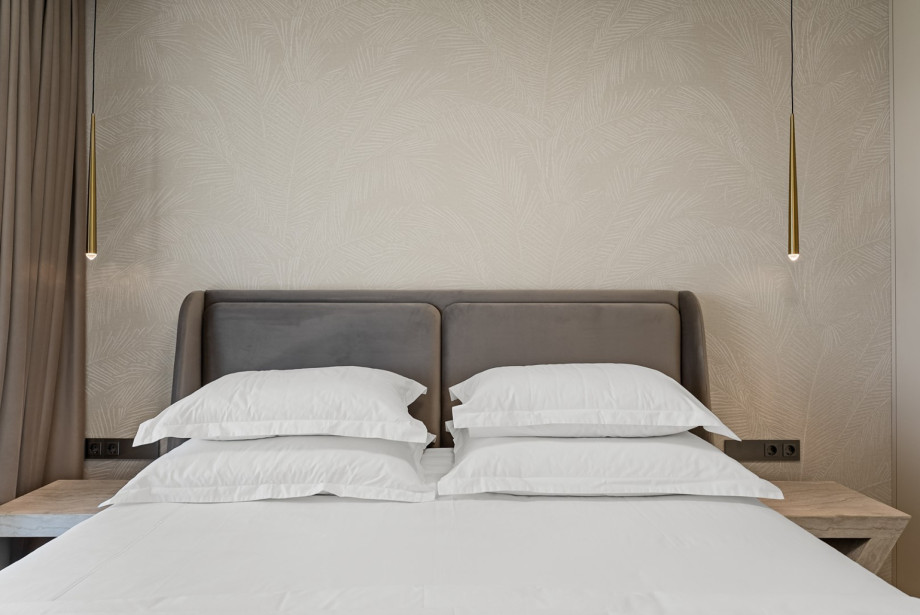 Comfortable bedroom layout with a king-size bed.