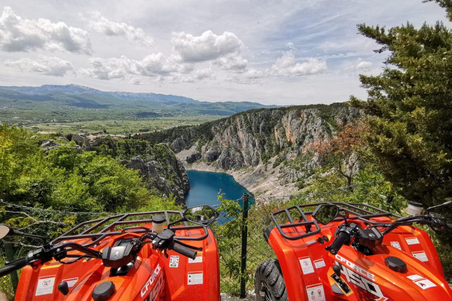 Adventure seekers can embark on thrilling off-road buggy tours near the iconic sinkhole lakes of Imotski.
