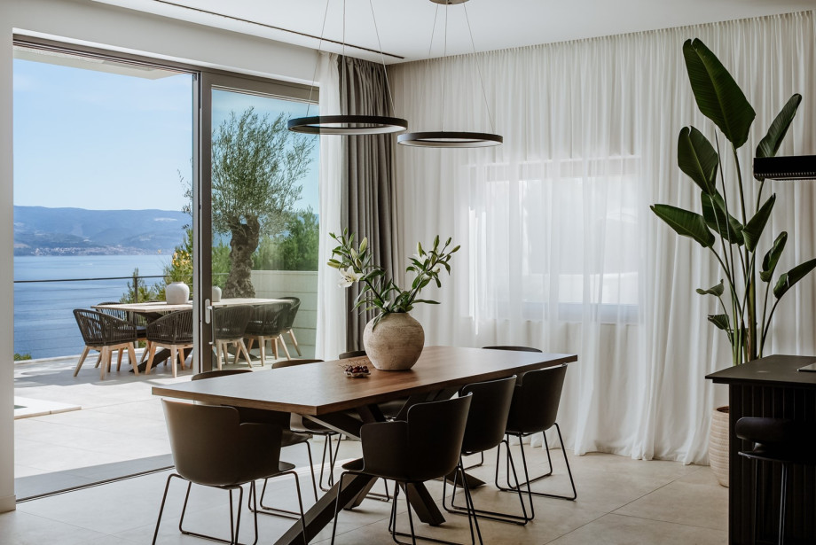 Dining area is on the ground floor.