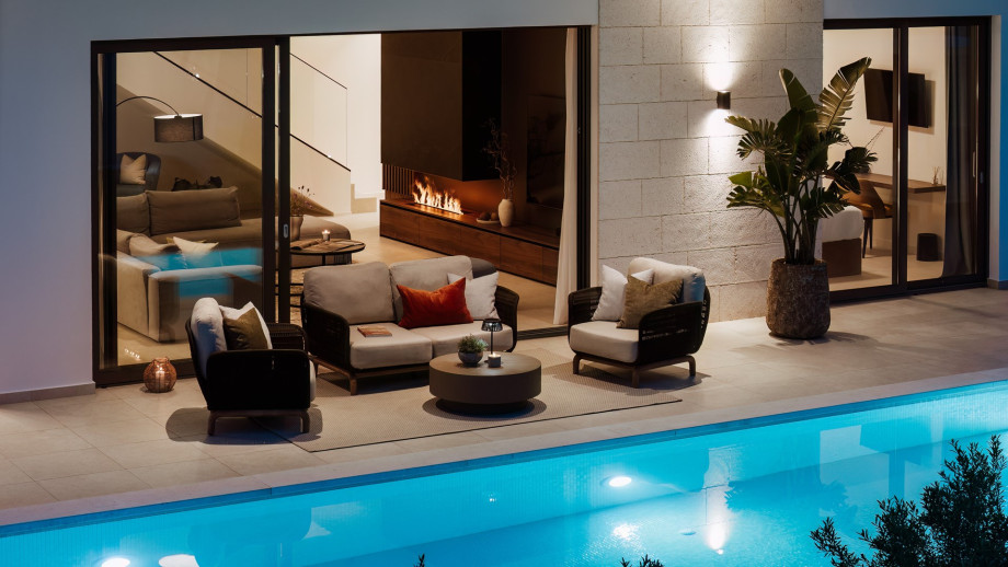 The luxury and contemporary architectural design of Villa Andoris.