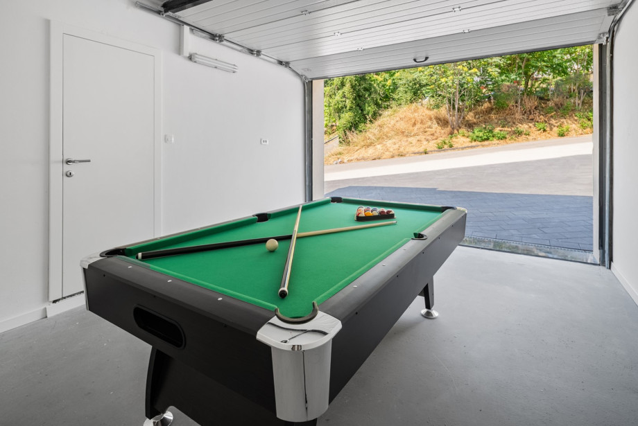 On the ground floor there is an entertainment area for special moments with family and friends, which includes a table football and several Pilates machines.
